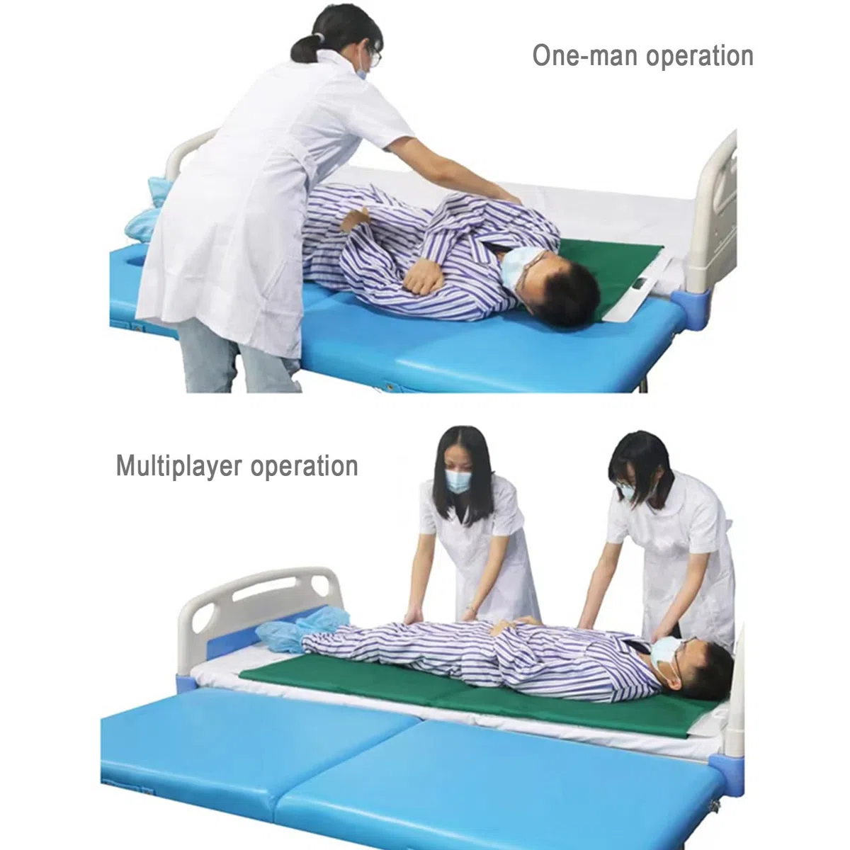 Planche de transfert pliable – Aide à glisser facilement le patient pour les transferts de soins infirmiers et de soins à domicile