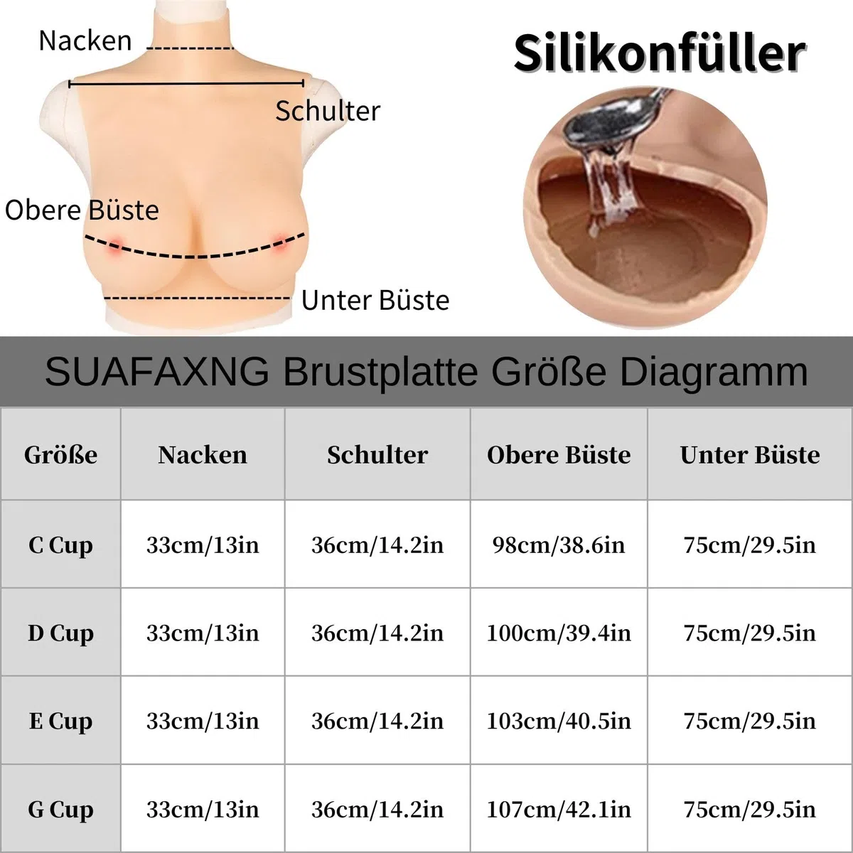 Silicone Seins Faux Seins Silicone Fournitures Mastectomie Fausse Poitrine pour Crossdresser Drag Queen C-H Cup