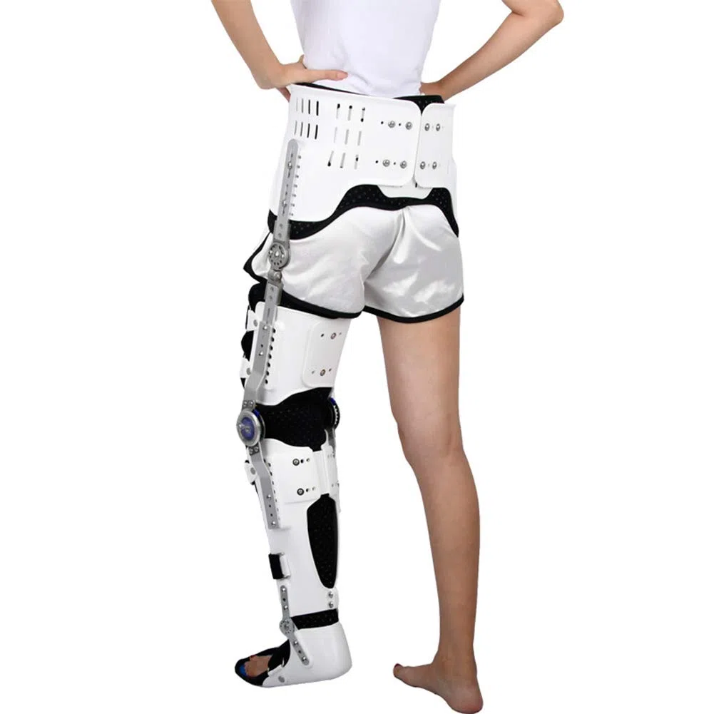 Attelle de Soutien du Genou, orthèse du Pied de la Cheville du Genou de la Hanche Fracture de la Jambe, paralysie des Membres inférieurs, Marche de la Hanche fixée avec des Bottes de Marche Orthèse