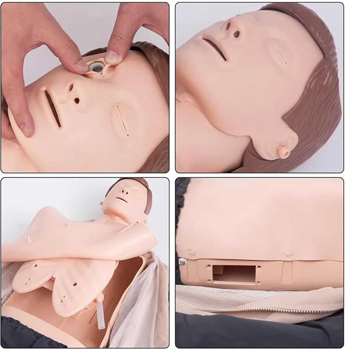 Mannequin de réanimation cardio-pulmonaire (RCP), modèle de formation pour adultes, mannequin de pratique de premiers secours pour la respiration artificielle et les compressions. A