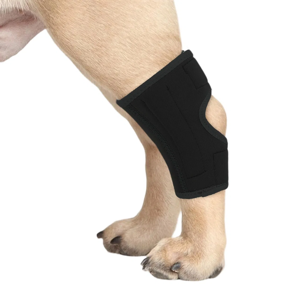 1 Pièce Protège-Poignets de Jambe Chien, Genou Genouillère Soutien Chien Arrière Patte Avant Jarret Articulé Protège pour La Protection Contre Les Blessures Et L'entorse(Noir, L)