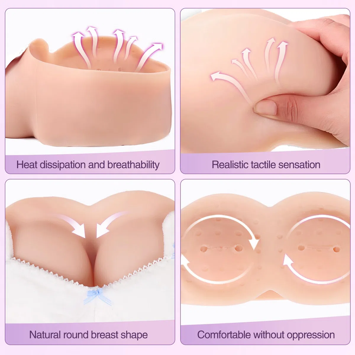 Seins en Silicone Caraco sans Bretelles pour Travestis Transgenres Prothèse de Mastectomie Cosplay Fausses Sein Prothèses Mammaires