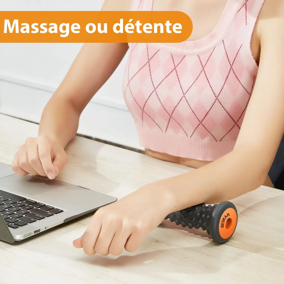 Rouleau de Massage des Pieds pour Fasciite Plantaire, Soulagement des Pieds Douleurs Et Relaxation Par Acupression, Réflexologie des pieds