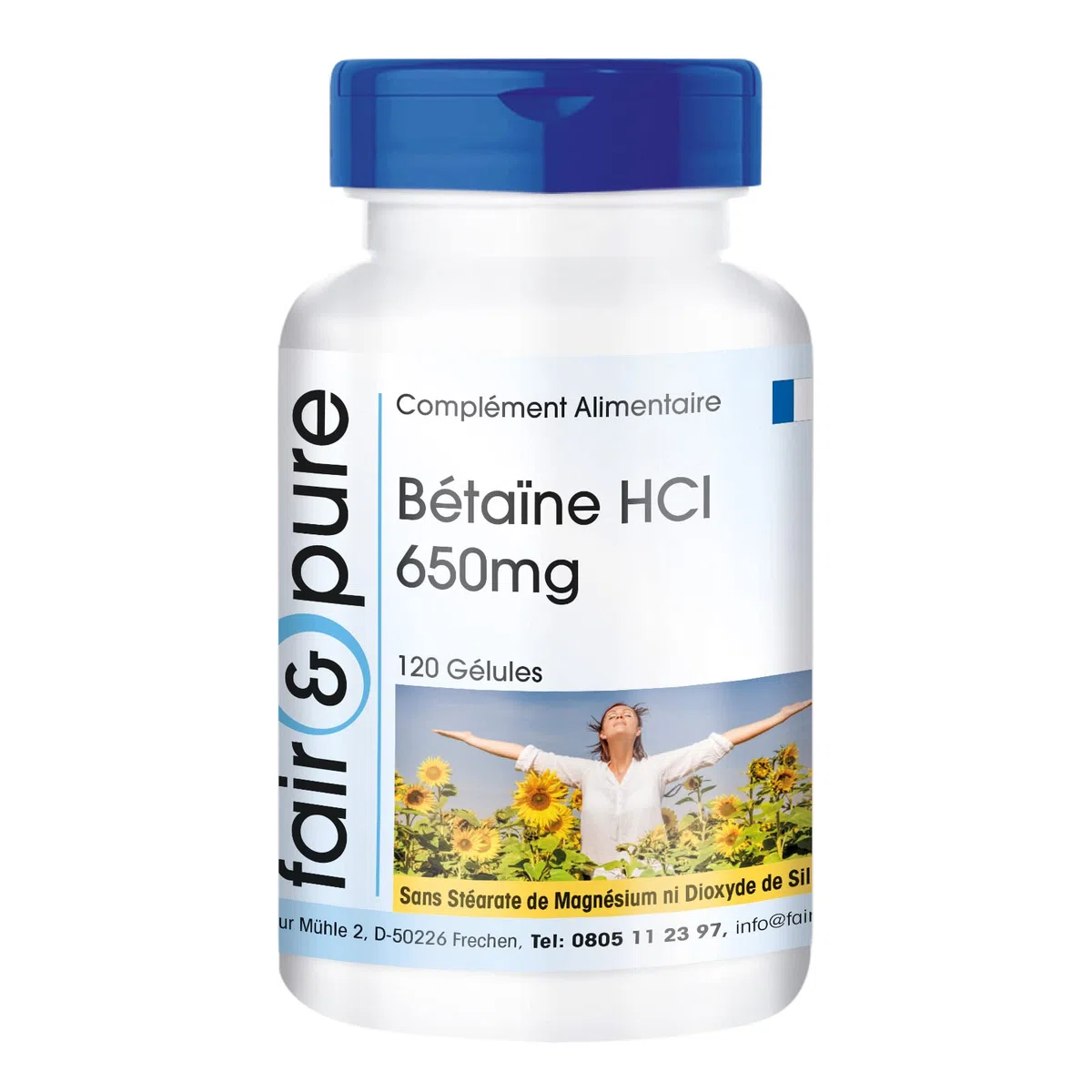 Fair & Pure® - Bétaïne HCL 650mg - végan - 120 gélules
