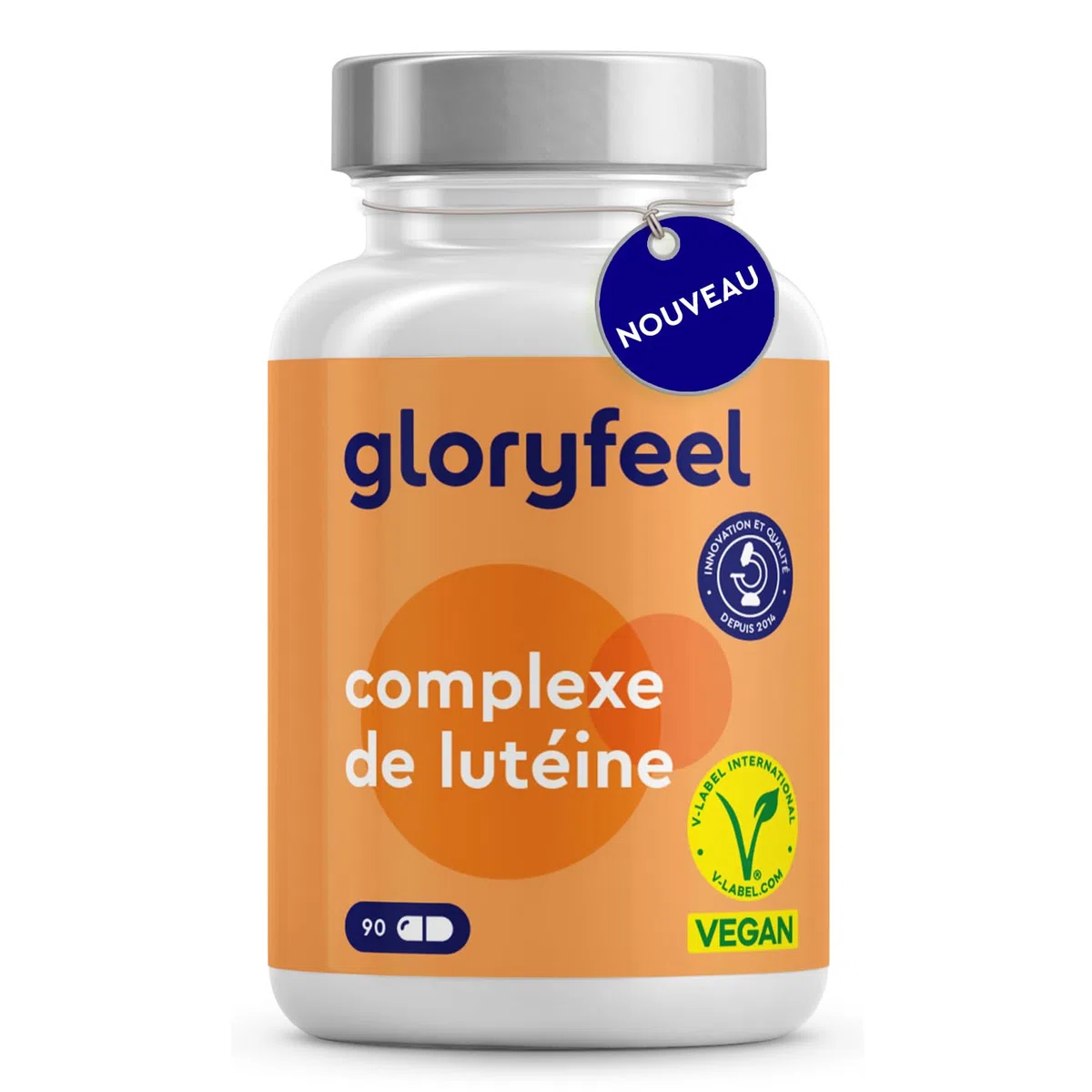 Lutéine & Zéaxanthine Capsules - Complément Santé pour les Yeux - 90 Gélules avec Vitamine A et Riboflavine - 3 Mois d'Approvisionnement - Hautement Dosée et 100% Vegan - Testé en Laboratoire