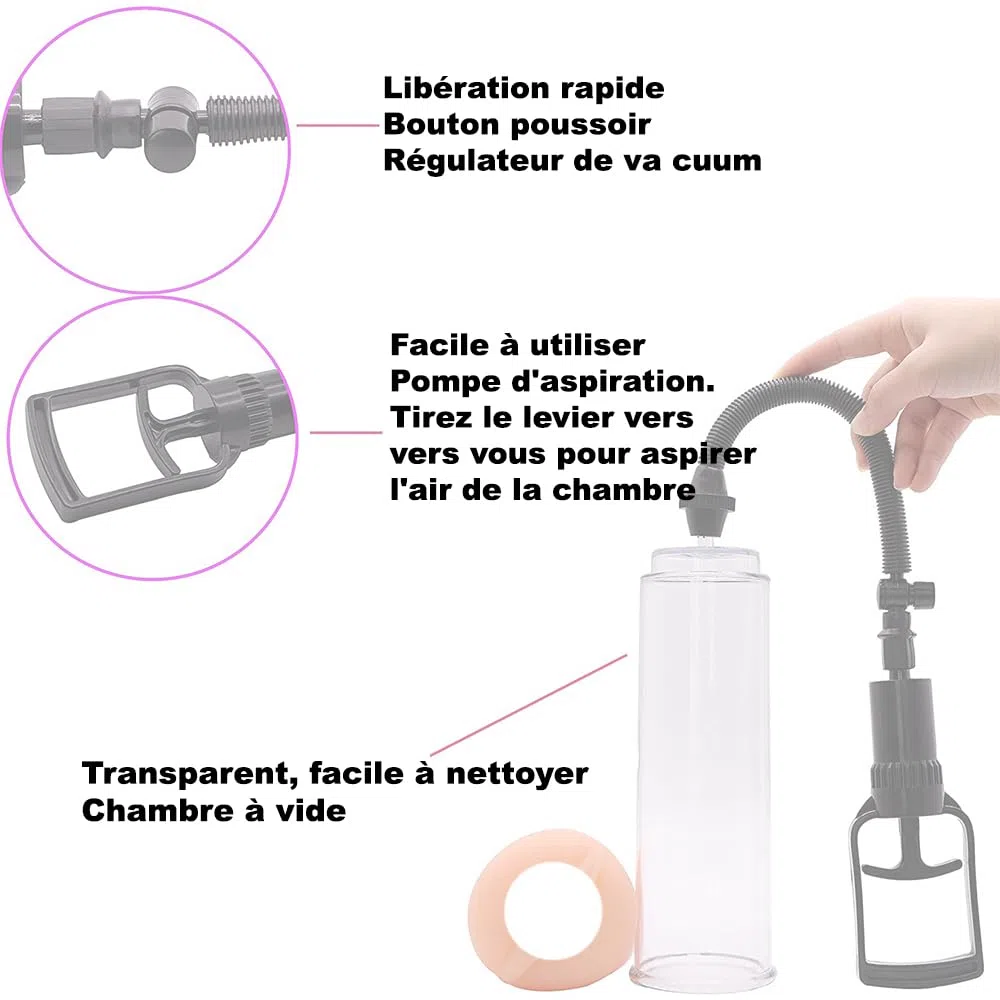 Vide T-Shirt Engrenages Jouet Pompes À Le pour Coupler Manches Vacuum Sleeves Pompe A Adapté pour Homme Massage Trainer Male Adultes Croissance Masculin Spa Vide -fv4