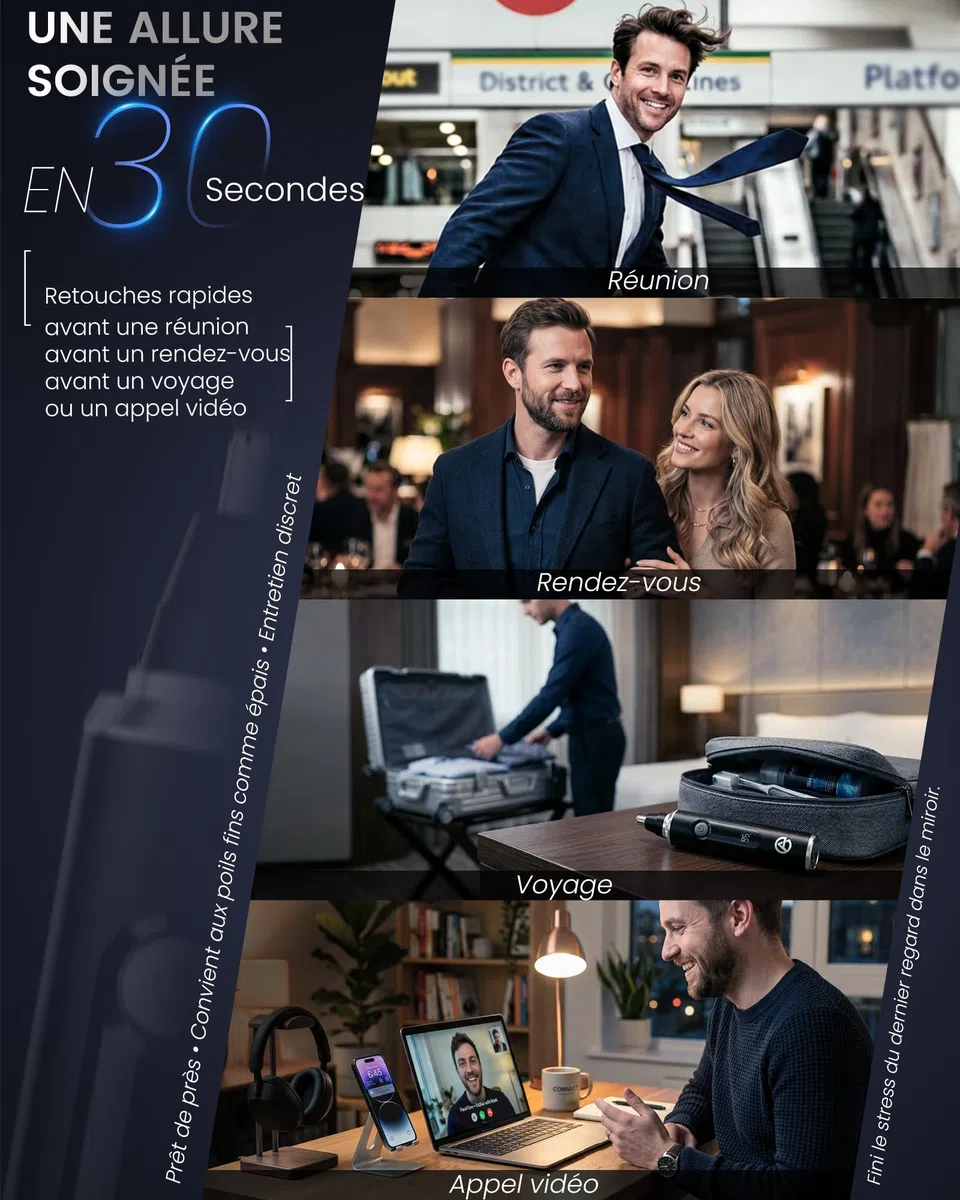 Tondeuse Nez Oreilles Homme & Femme, Rasoir Nezs Rechargeable, Coupe Poils Nez et Oreilles, Tondeuse Poil de Nez Tête Arrondie, Épilateur Nez Précision, LED Display, IPX7
