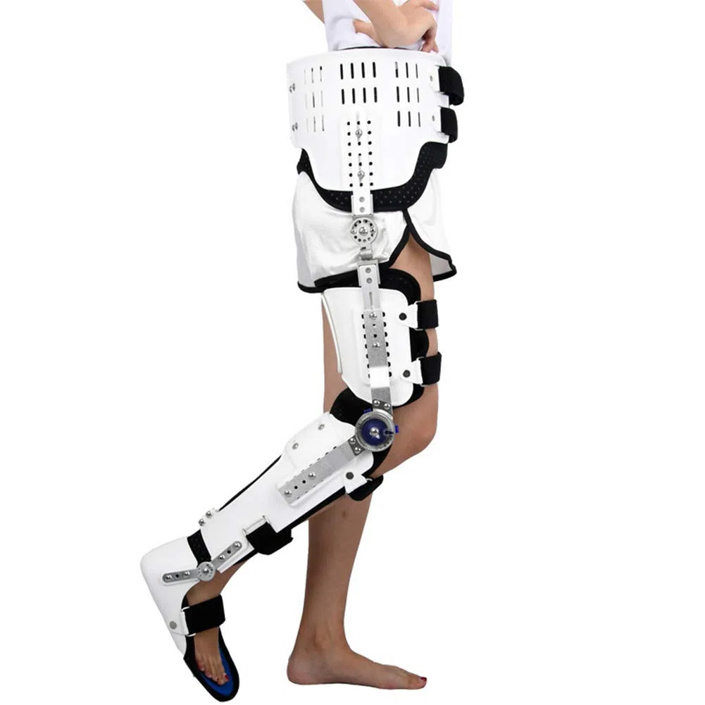 Attelle de Soutien du Genou, orthèse du Pied de la Cheville du Genou de la Hanche Fracture de la Jambe, paralysie des Membres inférieurs, Marche de la Hanche fixée avec des Bottes de Marche Orthèse