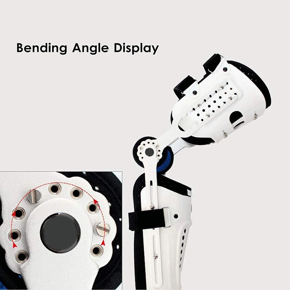 Stabilisateur d'articulation de soutien d'orthèse de genou, attelle de genou articulée pour fracture de garde fixe, protège-jambe entièrement réglable, support fixe de pied de cheville de mollet