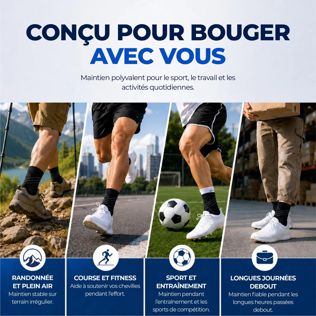 Actesso Chevillère Entorse et Maintien – Attelle Cheville avec Sangle pour Soulagement, Blessures, Prévention et Sport | Protège Cheville pour Homme et Femme | Pied Droit ou Gauche (Beige, M)