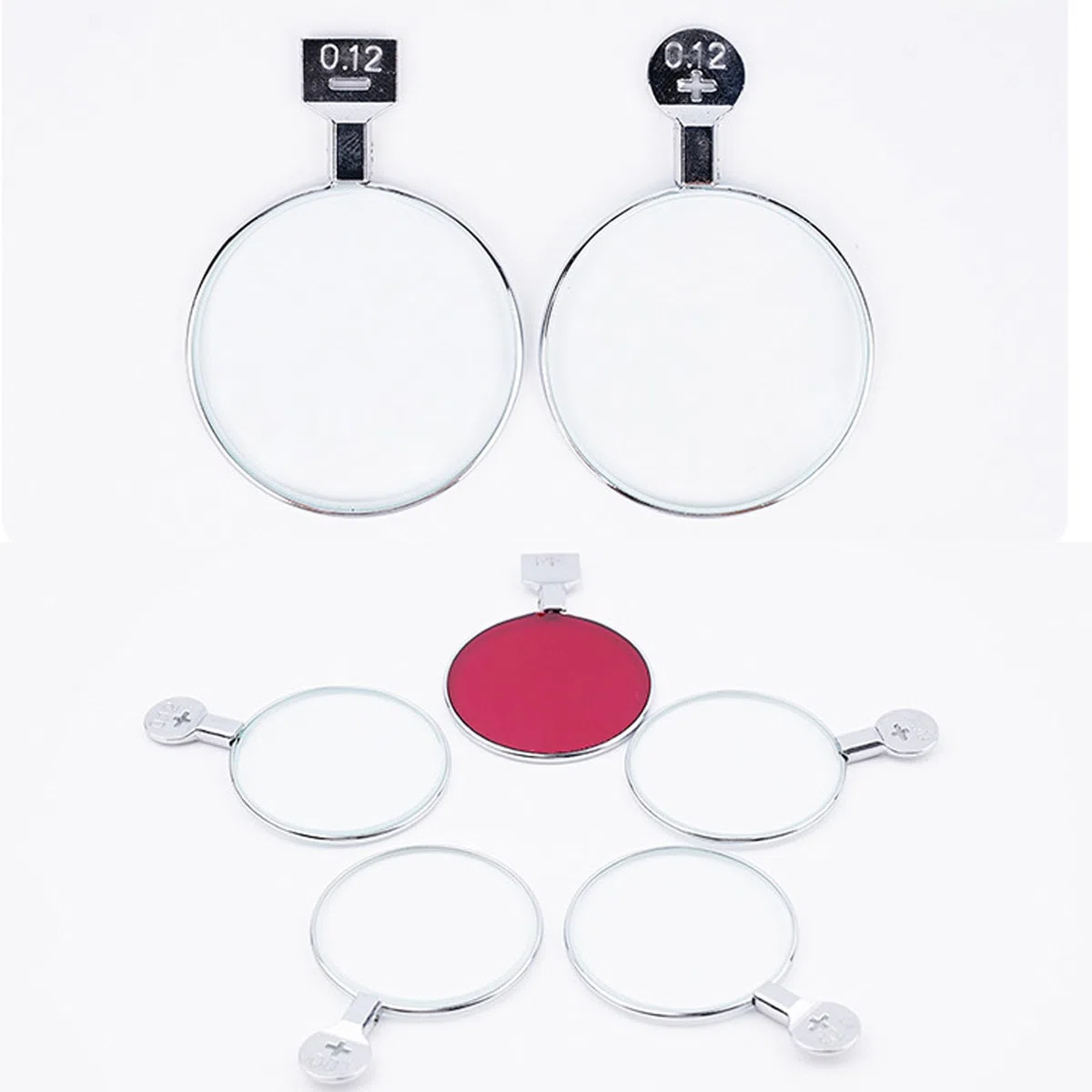 Kit de Lentilles d'Essai Optique, 266 Pièces Kit d'Optométrie, Kit d'Optométrie de Lentille Optique Précise, Kit d'Optométrie à Jante Métallique, Cadre d'Essai d'Optométrie