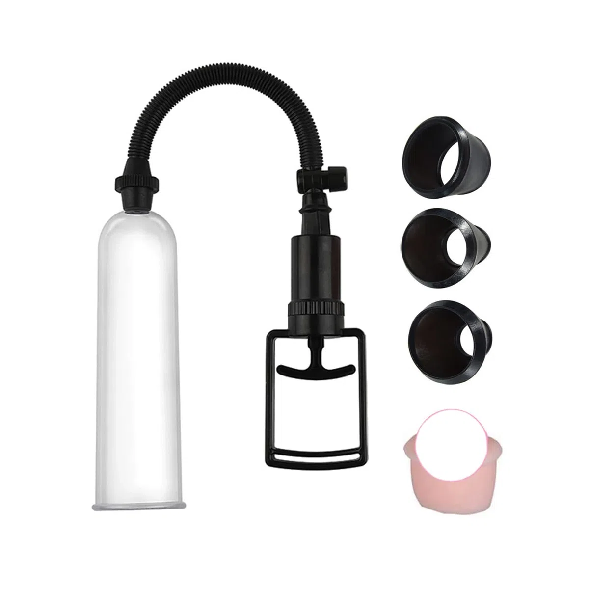 Pompes a penis avec levier manuel Vide Penies Pump sextoys avec 3 gaines de paille pour l'agrandissement du penis Erection Penis pump Masturbiere pour hommes, couple