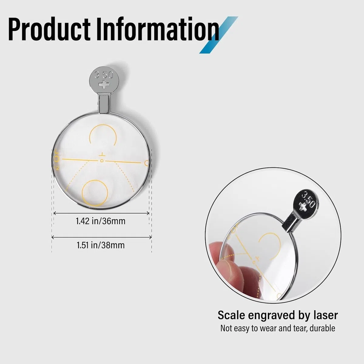 Lot de 22 lentilles d'essai optiques, lentilles progressives pour test d'acuité visuelle, verre optique de 36 mm, avec boîte de rangement en aluminium