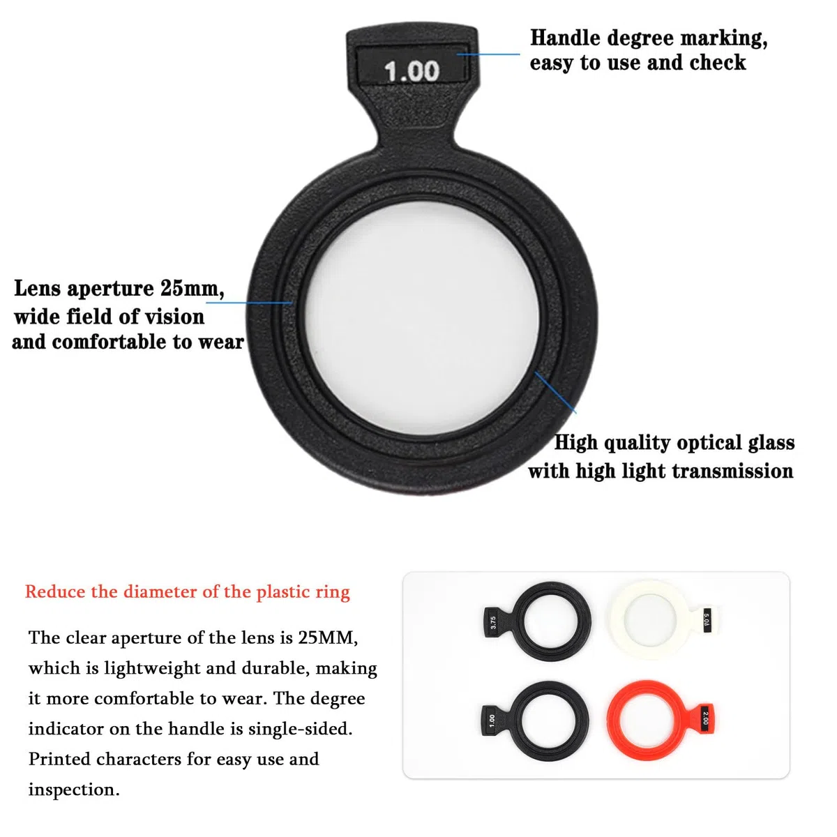 Coffret de 266 lentilles d'essai optiques en aluminium - Kit d'optométrie idéal avec accessoires gratuits pour les optométristes - Lentilles ophtalmiques à monture plastique - Monture d'essai inclus