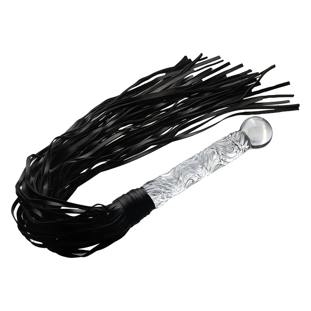 Gode ​​anal en verre BDSM avec long fouet, plug anal en verre, vagin, gode anal, jouet sexuel for couples hommes et femmes(Rot)