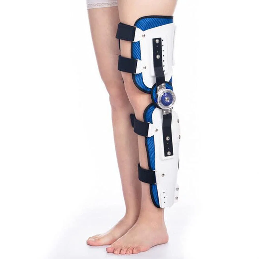 Genou Cheville Pied Orthèse Fracture De La Jambe, Orthèse De Genou Orthèse De Genou Réglable Arthrite, Blessures Aux Articulations Et Rééducation Orthopédique - Convient À La Jambe Droite Ou Gauche