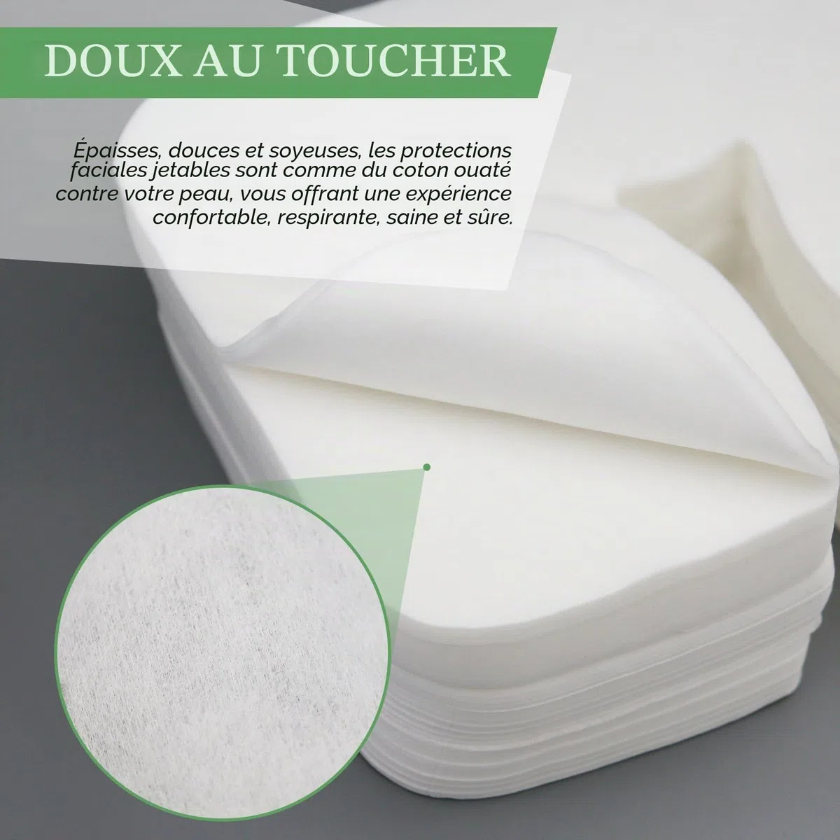 100pcs Protege Têtière pour Table de Massage, 36 x 27cm Coussin Jetable pour I'appui-tête de la Table de Massage Serviettes Jetables pour Fente Nasale