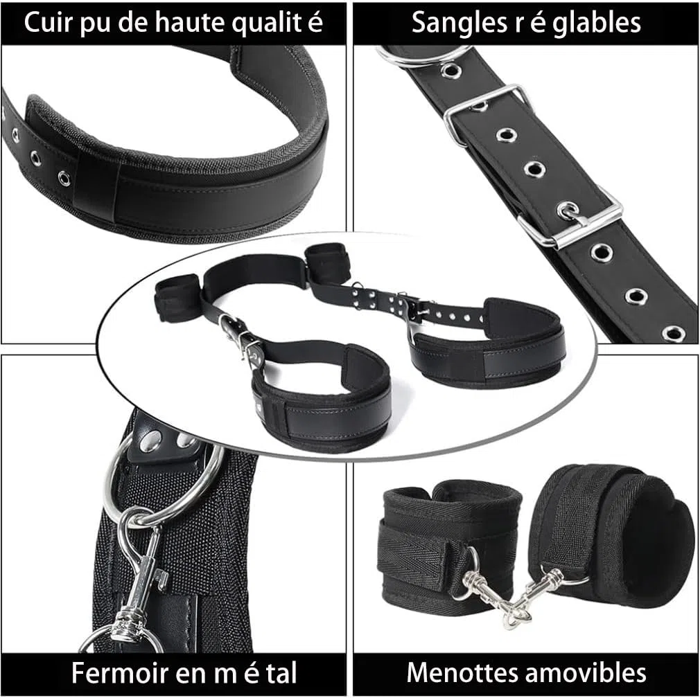 Sex Toýs Femme BDSM Set - Sextoyse Couple & Homme Plaisir avec Adulte Menottes Sex Toyspour Pour Couple Ensemble Boucles Réglables Pour Les Jambes SM Kits de Bondage Menotte Femme Sexy érotique Toy
