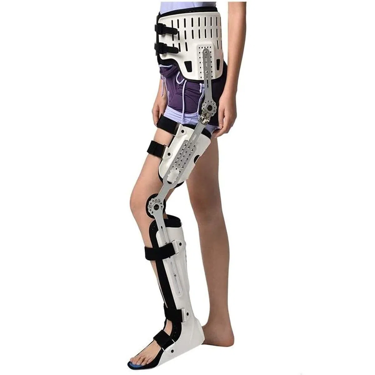 Attelle de Soutien du Genou, Fracture de la Jambe de l'orthèse du Pied de la Cheville du Genou de la Hanche, Marche de la Hanche fixée avec des Bottes de Marche