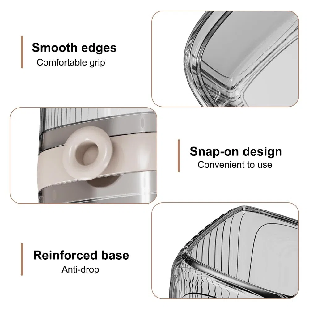 MiOYOOW 2 Pièces Tasses de Brosse à Dents Portable, 2 en 1 Boite de Rangement Dentifrice en Plastique, Gobelet Brosse Dent Translucide avec Couvercle pour Extérieur, Camping, Affaires, Maison