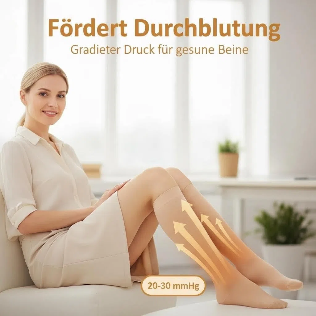 2 paires Bas de contention femme classe 2,Mi bas contention femme avion,Chaussette de contention classe 2,Orteils fermés compression socks,Soutien gradué,Pour varices soutien,œdèmes,vol