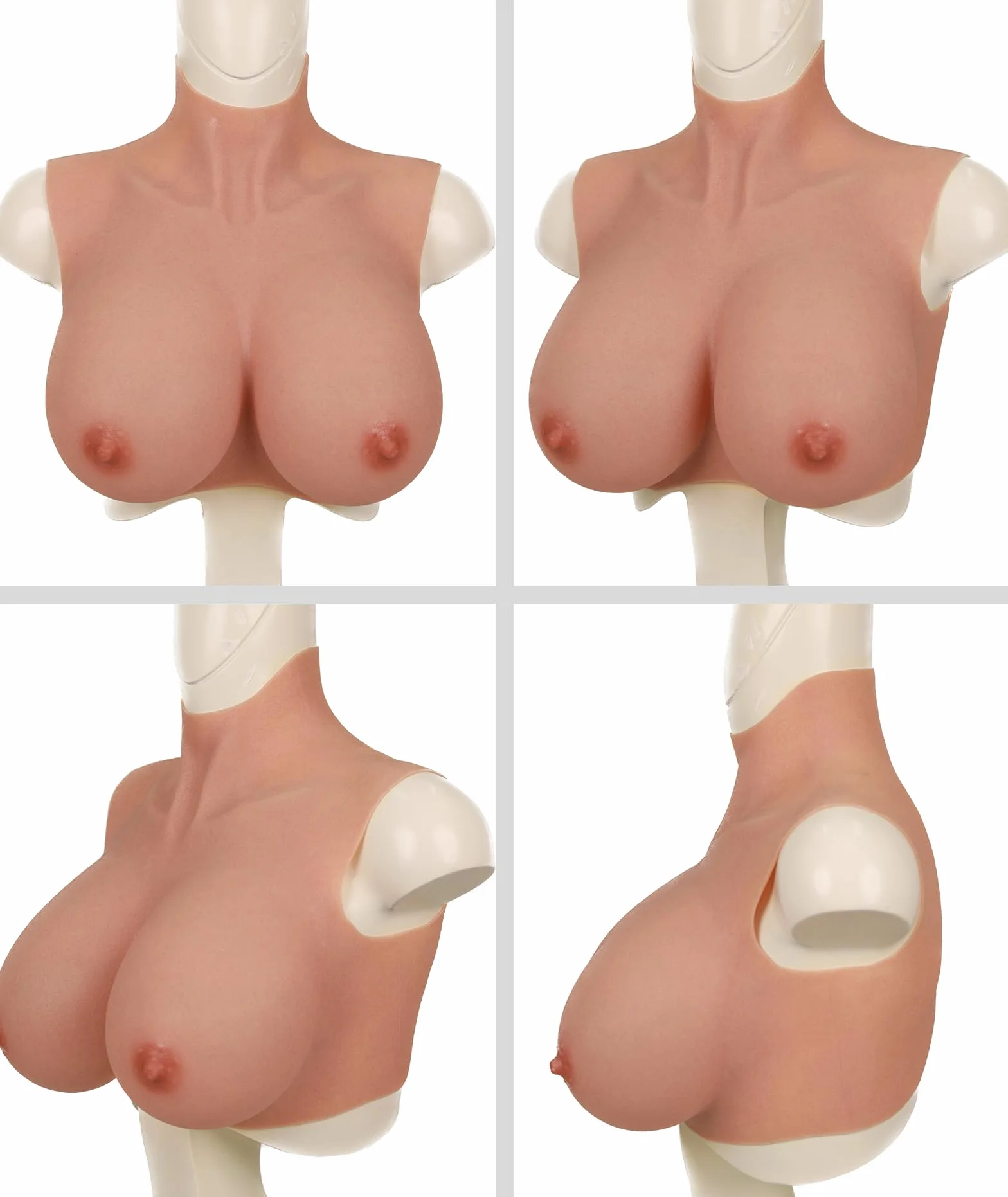 Faux seins en silicone, Seins silicone pour crossdressers, Réalistes et doux