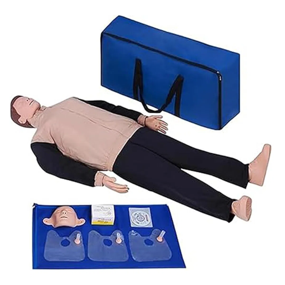 Mannequin d'entraînement CPR - Simulateur médical complet pour l'éducation infirmière - Idéal pour les enseignants et les étudiants - Kit d'entraînement essentiel pour les compétences de sauvetage