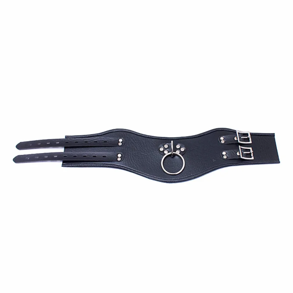 Roluck Collier en cuir avec anneau torique SM Choker Punk