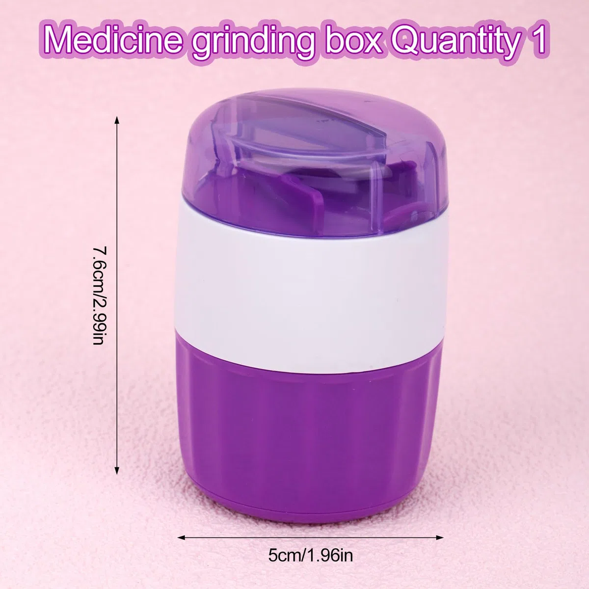 Broyeur de Pilules 3 en 1, Broyeur et Coupeur Conception Portable et Adapté Aux Voyages avec Lames en Acier Inoxydable de Pilules à 3 Compartiments pour Petites/Grandes Vitamines