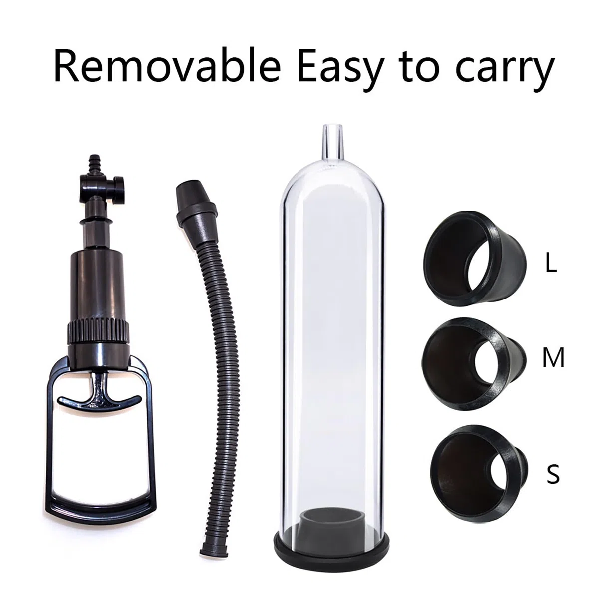 Pompes a penis avec levier manuel Vide Penies Pump sextoys avec 3 gaines de paille pour l'agrandissement du penis Erection Penis pump Masturbiere pour hommes, couple