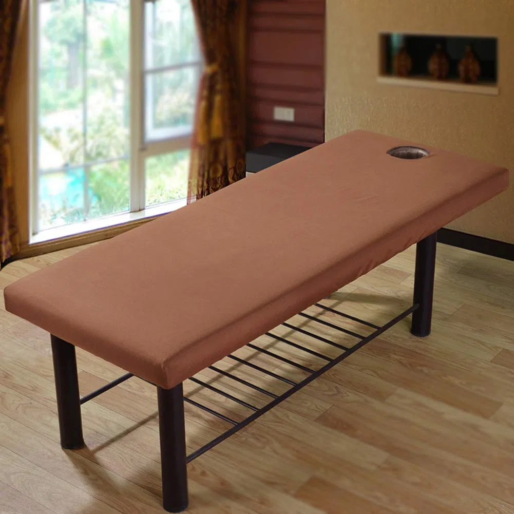 Housse de lit de massage, drap de table de massage, enveloppe tout-en-un à bord élastique professionnelle, housse de canapé de massage SPA pour la beauté avec trou pour le visage