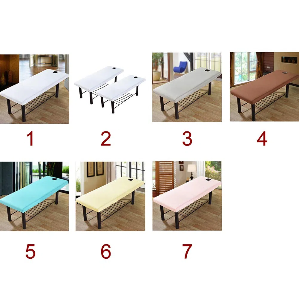 Housse de lit de massage, drap de table de massage, enveloppe tout-en-un à bord élastique professionnelle, housse de canapé de massage SPA pour la beauté avec trou pour le visage