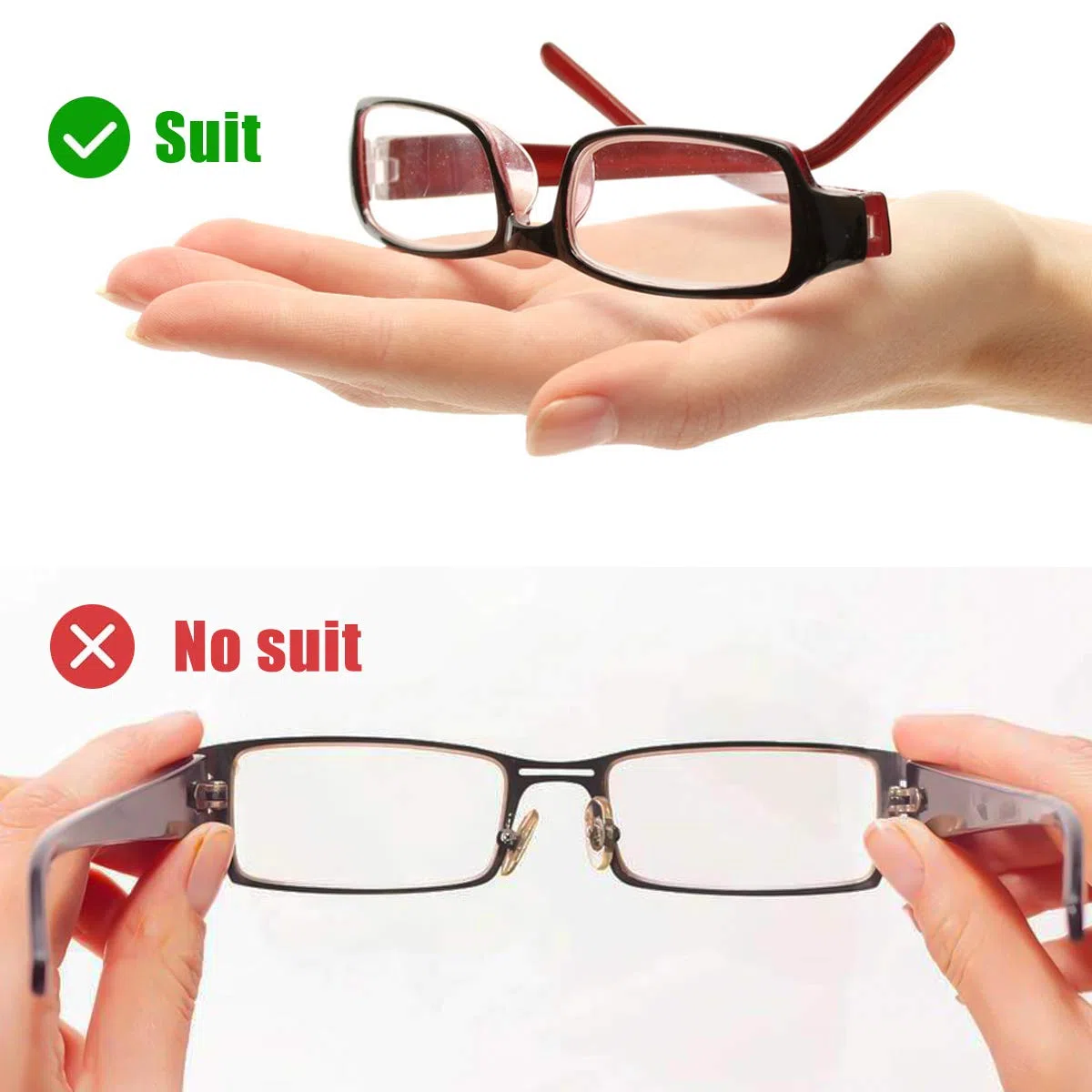 20 Paires Plaquettes de Nez en Silicone, Adhésif Plaquett Lunette, Protection Nez Antidérapant pour Lunettes et Lunettes de Soleil, Transparent