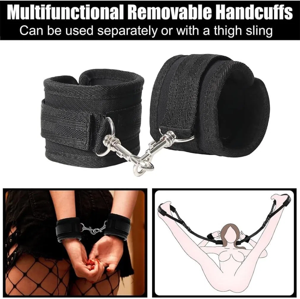 Sex Toýs Femme BDSM Set - Sextoyse Couple & Homme Plaisir avec Adulte Menottes Sex Toyspour Pour Couple Ensemble Boucles Réglables Pour Les Jambes SM Kits de Bondage Menotte Femme Sexy érotique Toy
