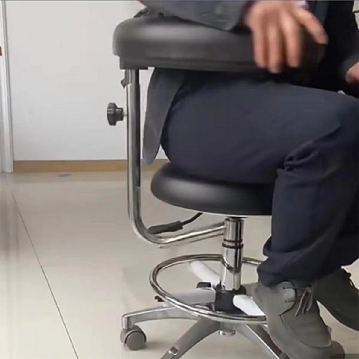 Fauteuil Dentaire Réglable avec Support Lombaire pour Dessin, Ordinateur, Hôpital, Clinique, Hygiène Dentaire, Maison,Rouge