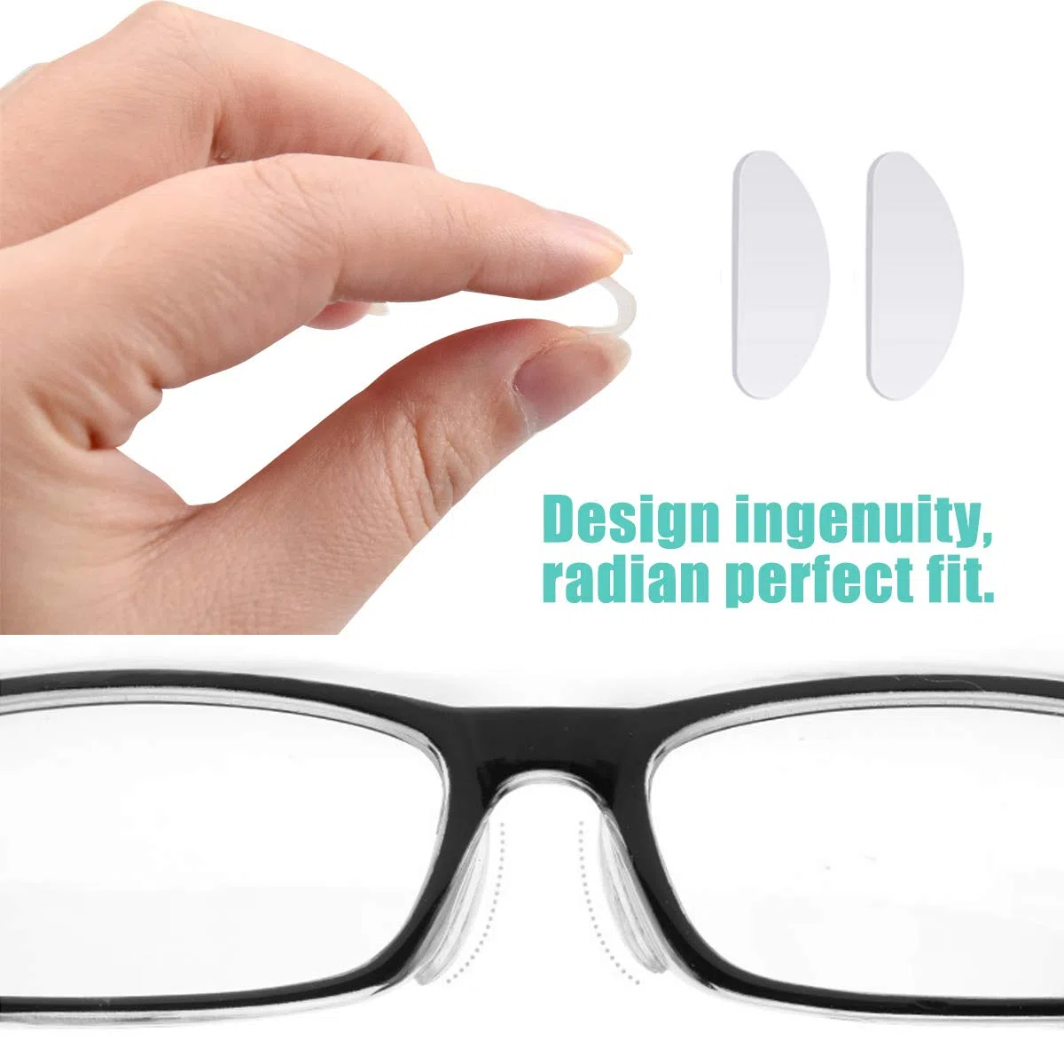 20 Paires Plaquettes de Nez en Silicone, Adhésif Plaquett Lunette, Protection Nez Antidérapant pour Lunettes et Lunettes de Soleil, Transparent
