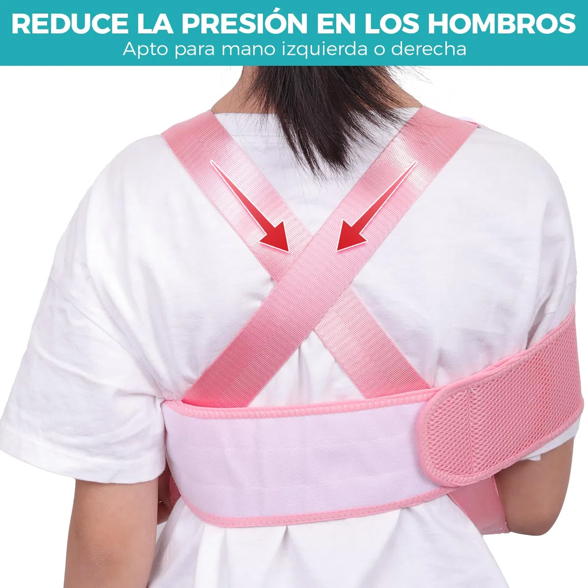 Élingue de bras enfants Écharpe d'immobilisation pour bras et épaule en abduction pour enfants, Support pour clavicule, poignet, coude (Rose, Taille XS)