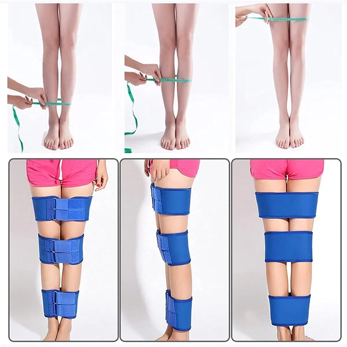 Ceinture de Correction de Jambe O/X réglable, correcteur de Posture, redressage des Genoux, Bande de Correction, correcteur de Posture, beauté, Ceinture de Jambe (Rosa XL) Vision