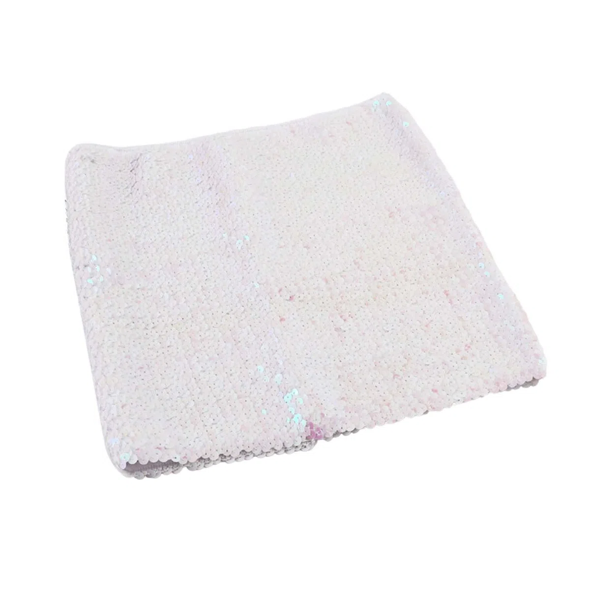 Jupe à paillettes pour femme - Sexy - Taille basse - Mini jupe avec élastique - Blanche - Style disco des années 70 et 80 - Pour soirée dansante - Jupe enveloppante brillante - Pour le Nouvel An, le