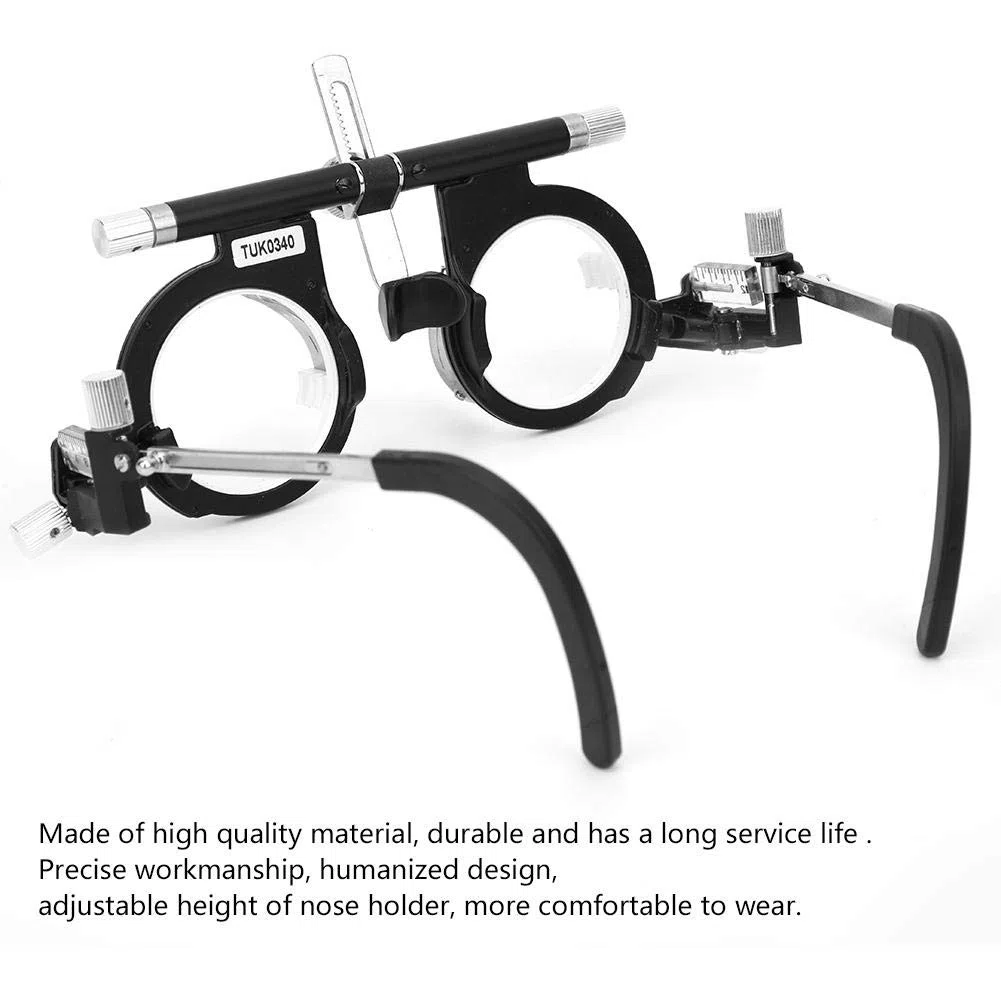 Optométrie Test Cadre d'essai optique ajustable 50-80 mm Lunettes de test pour les yeux avec manuel d'instructions(TF5080A)