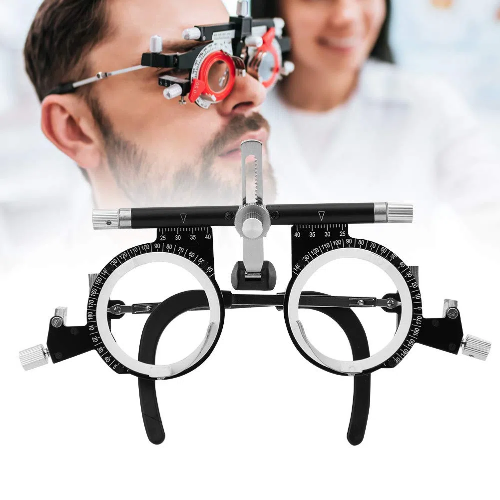 Optométrie Test Cadre d'essai optique ajustable 50-80 mm Lunettes de test pour les yeux avec manuel d'instructions(TF5080A)