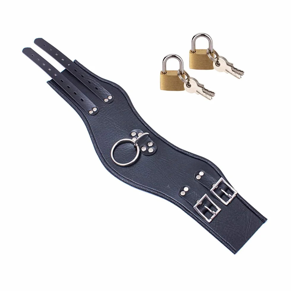 Roluck Collier en cuir avec anneau torique SM Choker Punk