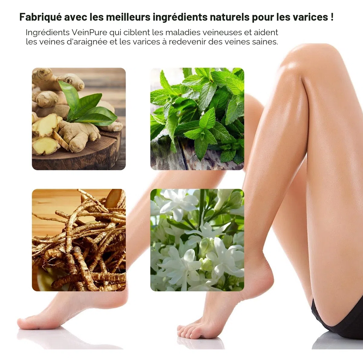 Crème anti-varices, anti-varices, anti-varicosités, soin doux des jambes, pour une bonne sensation dans les jambes, pommade de soin des jambes améliorant la circulation sanguine pour les jambes