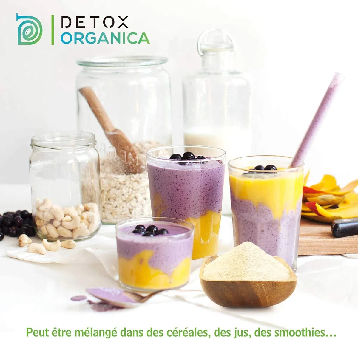 DETOX ORGANICA - Psyllium Blond Bio Téguments 500g - Psyllium 99% Pur | Riche en Fibres - Transit Intestinal & Digestion - 100% Naturel et Vegan, Qualité Premium
