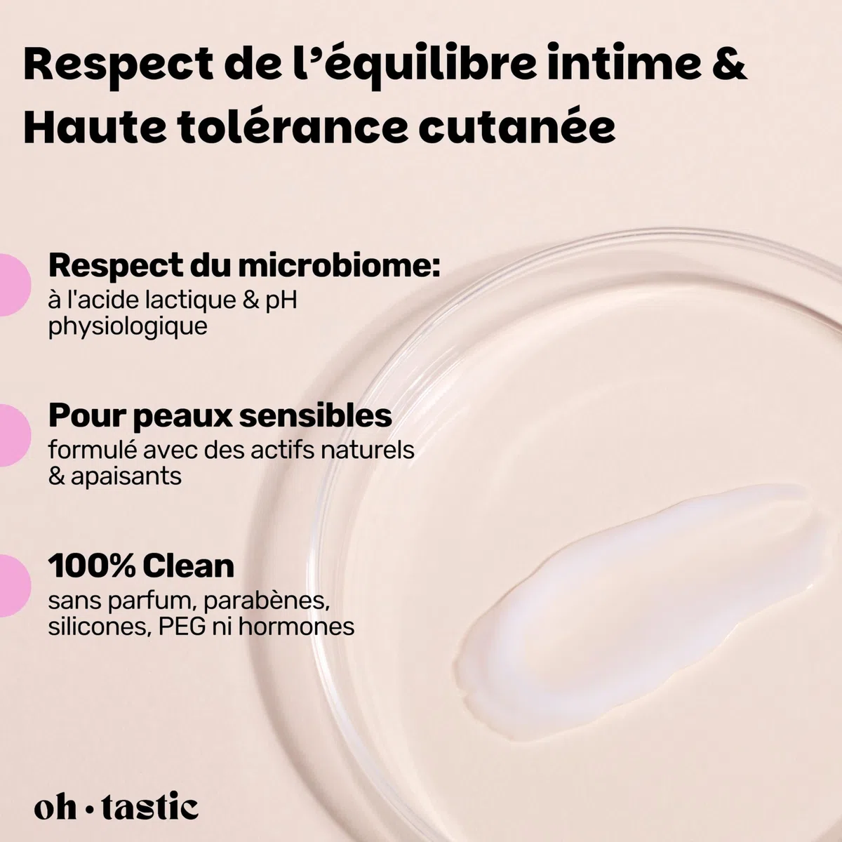 Crème Intime Femme Naturelle – Anti Sécheresse Vaginale, Irritations & Demangeaison , Soin avec Acide Lactique et pH ajusté, Crème Apaisante & Hydratante (50 ml) - ohtastic