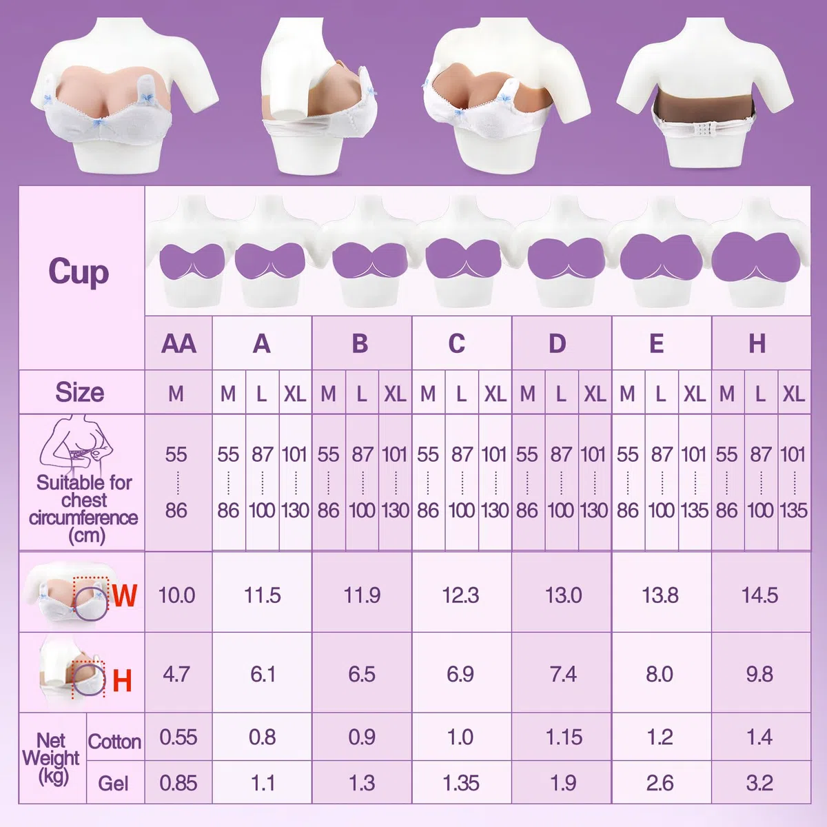 Seins en Silicone Caraco sans Bretelles pour Travestis Transgenres Prothèse de Mastectomie Cosplay Fausses Sein Prothèses Mammaires