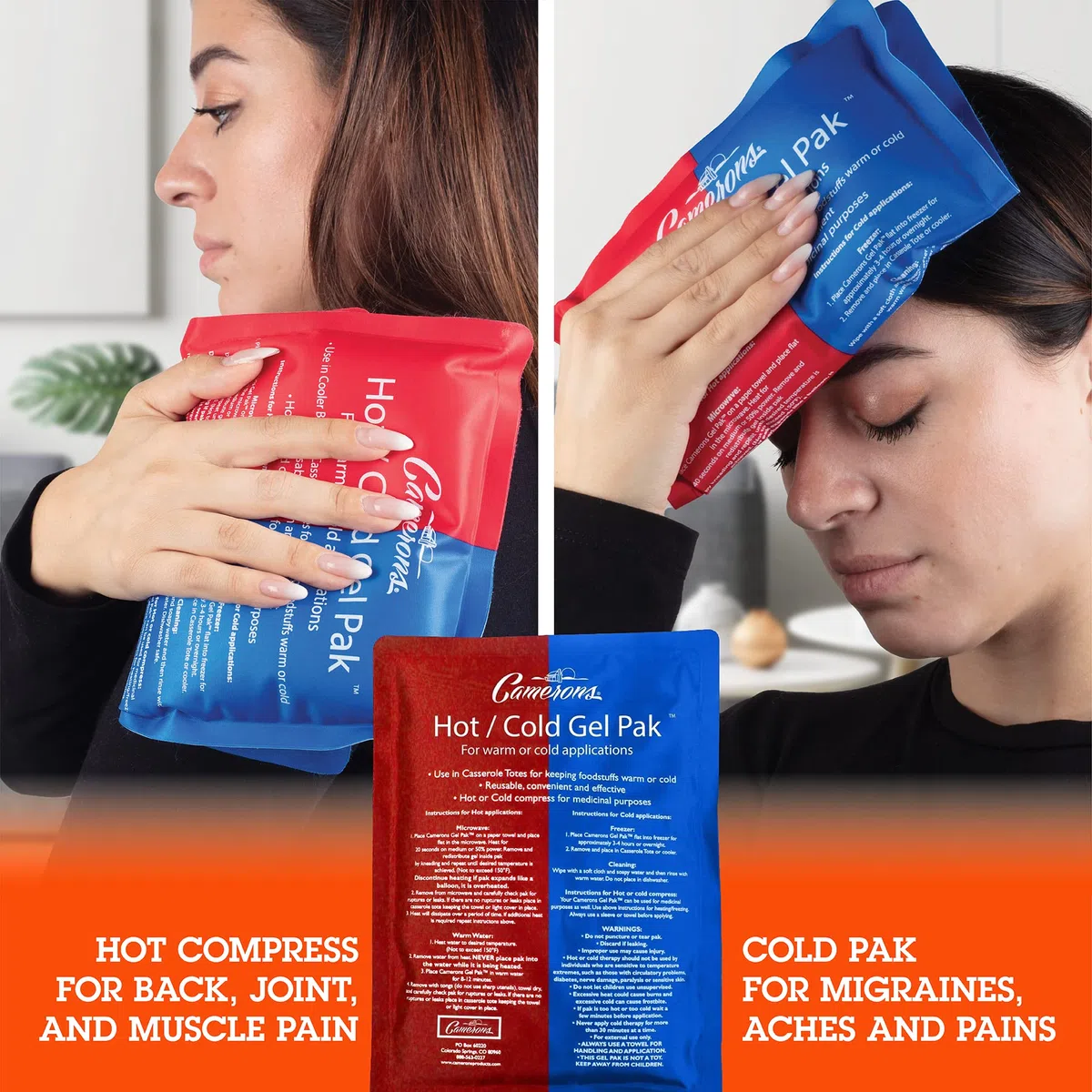 Lot de 8 packs de gel chaud ou froid XL (20,3 x 27,9 cm) – Grands paquets réutilisables pour compresse chaude et froide, traitement des blessures, physiothérapie – Garde les aliments à la température
