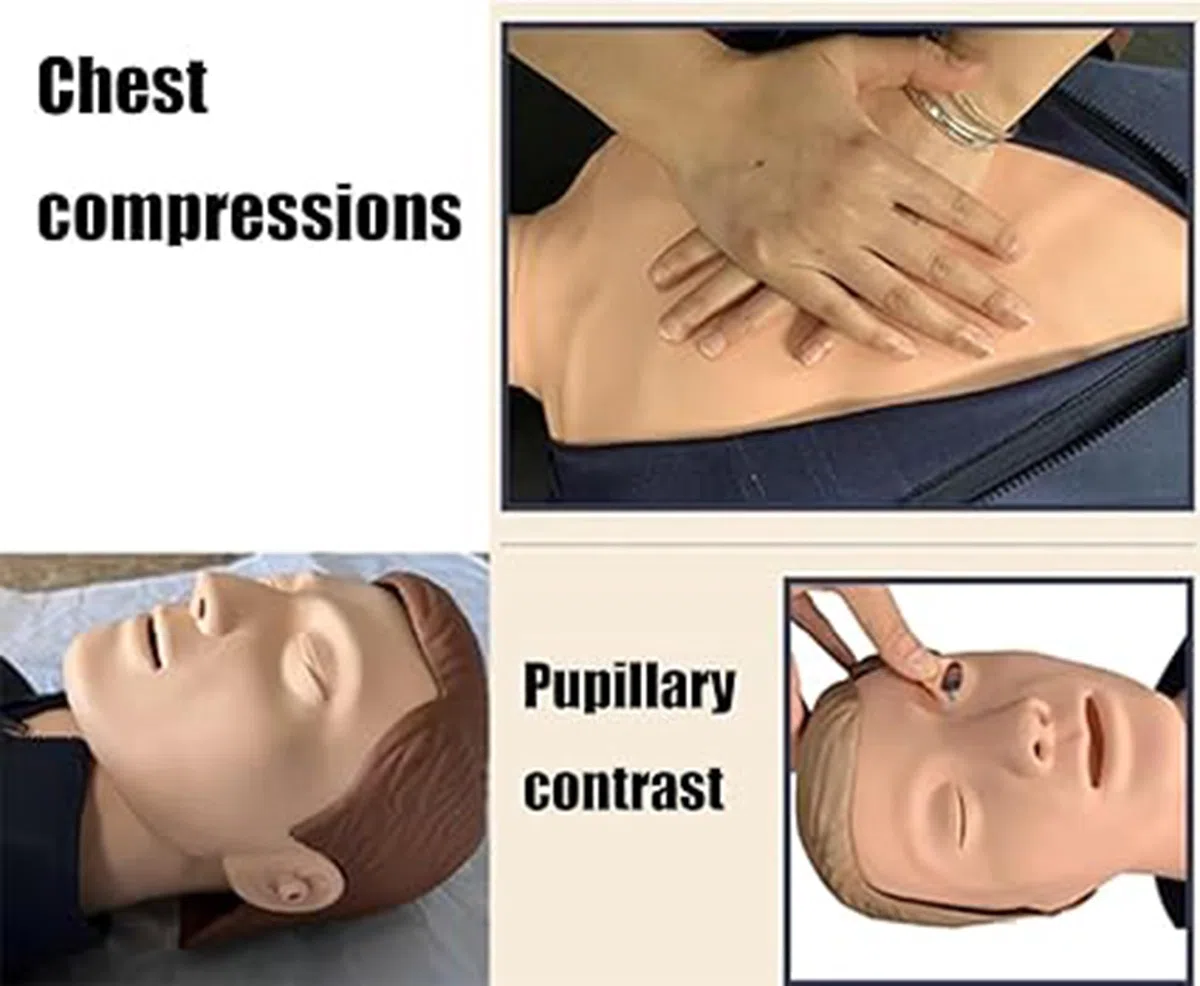 Mannequin d'entraînement CPR - Simulateur médical complet pour l'éducation infirmière - Idéal pour les enseignants et les étudiants - Kit d'entraînement essentiel pour les compétences de sauvetage
