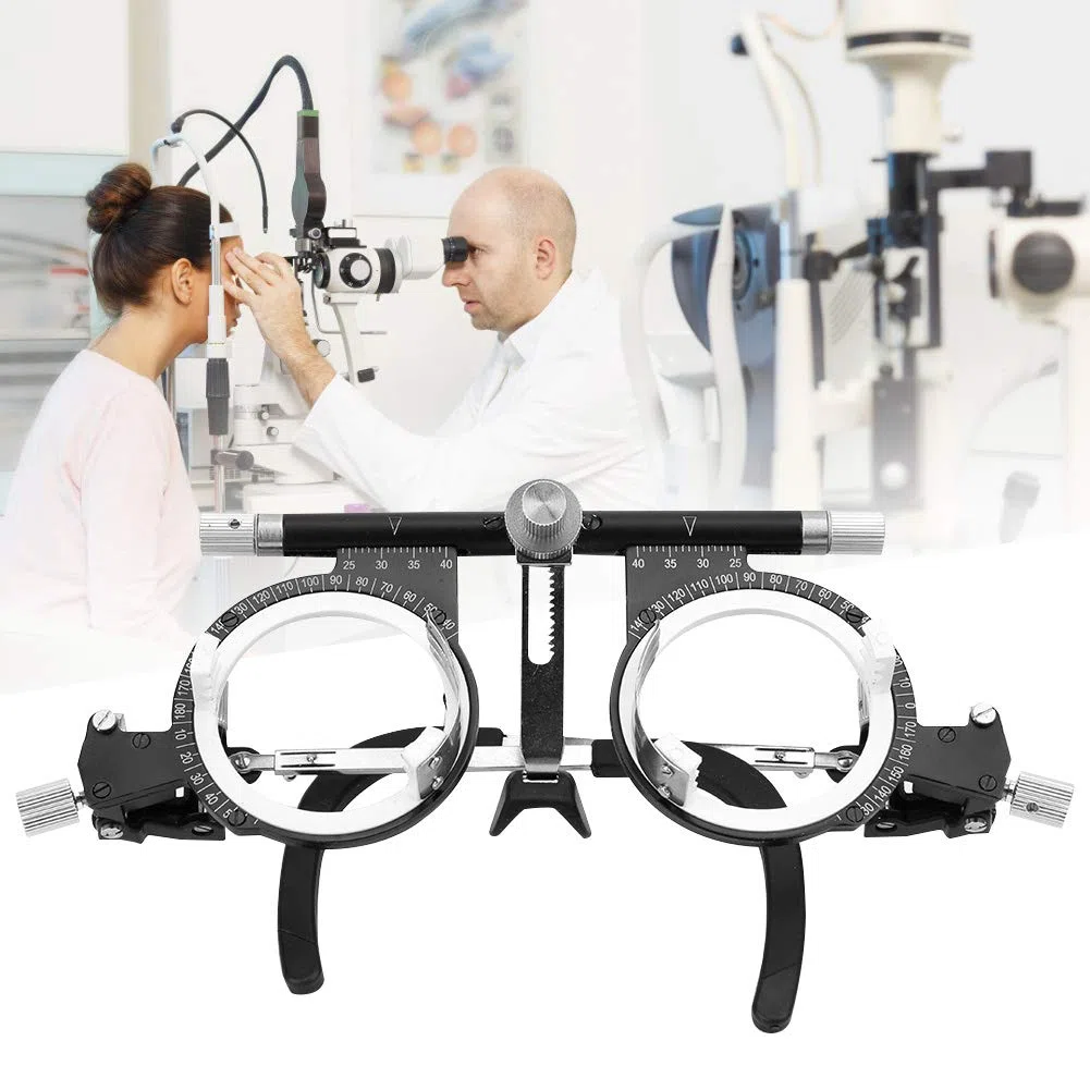 Optométrie Test Cadre d'essai optique ajustable 50-80 mm Lunettes de test pour les yeux avec manuel d'instructions(TF5080A)