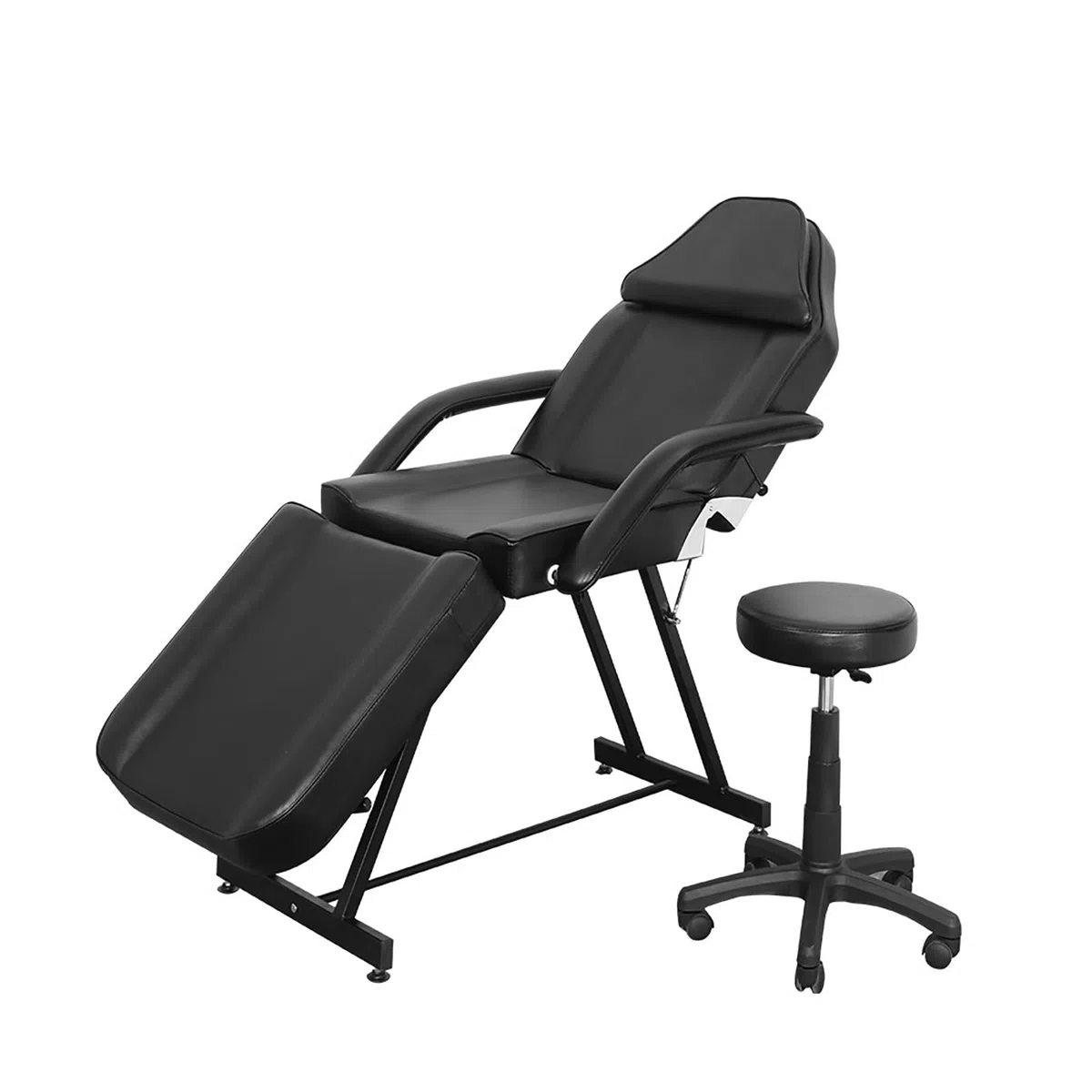 Fauteuil de Soins dentaires Portable avec Tabouret et Table, réglable, Noir, capacité de Charge maximale de 150 kg, pour Salon, Spa et Clinique.